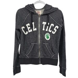 '47 Brand Boston Celtics Charcoal Zip Hoodie